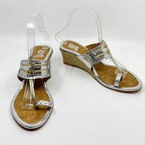 GOSSIP Silver/Gold Indian Kolhapuri Chappal Wedges